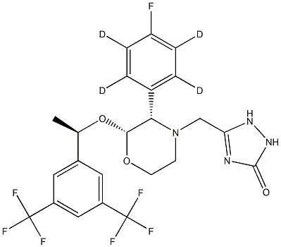 阿瑞匹坦-d4 结构式
