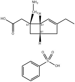 ミロガバリンベシル酸塩 化学構造式