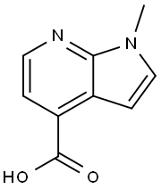 1-メチル-7-アザインドール-4-カルボン酸 化学構造式
