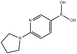 6-pyrrolidin-1-yl- pyridineboronic acid Struktur