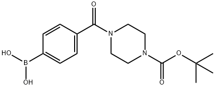 4-(4-BOC-ピペラジン-1-カルボニル)フェニルボロン酸 化学構造式