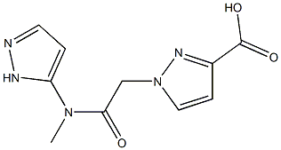 1-{[(2H-Pyrazol-3-ylmethyl)-carbamoyl]-methyl}-1H-pyrazole-3-carboxylicacid Structure