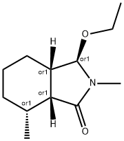 1H-Isoindol-1-one,3-ethoxyoctahydro-2,7-dimethyl-,(3alpha,3aalpha,7bta,7aalpha)-(9CI) Structure