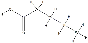 Pentanoic  acid-3,4,5-13C3 Struktur