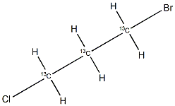 1-Bromo-3-chloropropane-13C3, 1173023-11-4, 结构式