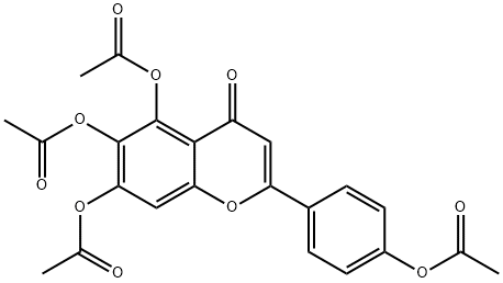 4',5,6,7-Tetrahydroxyflavone tetraacetate Struktur