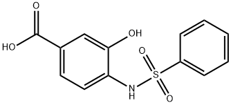 4-BenzenesulfonylaMino-2-hydroxy-benzoicacid Struktur