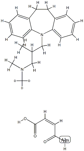 马来酸曲米帕明-D3 结构式