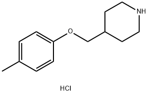 4-[(4-メチルフェノキシ)メチル]ピペリジン塩酸塩 化学構造式