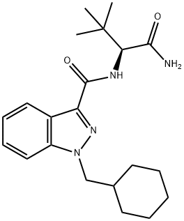 Nα-[1-(シクロヘキシルメチル)-1H-インダゾール-3-イルカルボニル]-3-メチル-L-バリンアミド 化学構造式