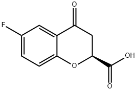 (2S)-6-氟-3,4-二氢-4-氧代-2H-1-苯并吡喃-2-甲酸,118803-69-3,结构式