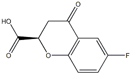 (2R)-6-氟-3,4-二氢-4-氧代-2H-1-苯并吡喃-2-甲酸,(2R)-6-FLUORO-3,4-DIHYDRO-4-OXO-2H-1-BENZOPYRAN-2-CARBOXYLIC ACID,118803-70-6,结构式
