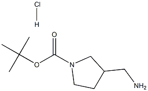 3-(AMINOMETHYL)-1-N-BOC-PYRROLIDINE-HCl Structure