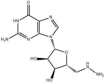 5'-脱氧-5'-肼基鸟苷 结构式