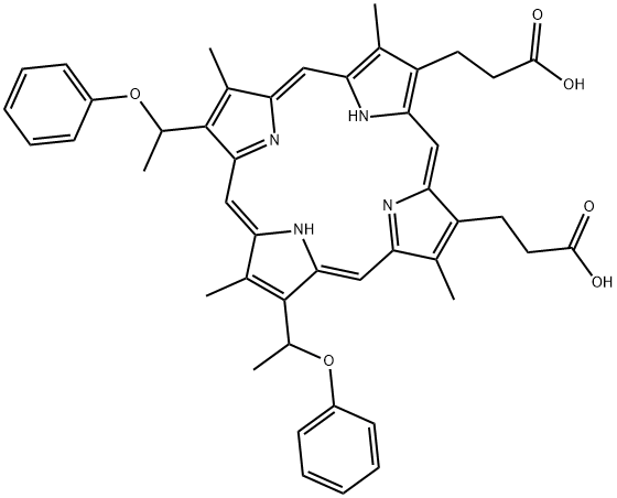 hematoporphyrin diphenyl ether Structure