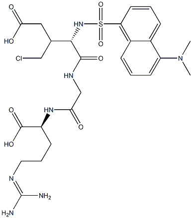 dansylglutamyl-glycyl-arginyl chloromethyl ester Struktur