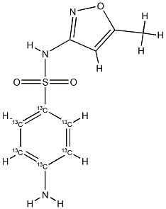 スルファメトキサゾール-13C6 (フェニル-13C6) 化学構造式