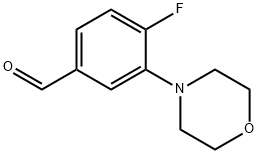 3-(4-吗啉基)-4-氟苯甲醛, 1197193-13-7, 结构式