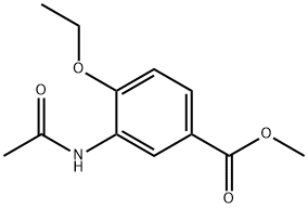 3-乙酰氨基-4-乙氧基苯甲酸甲酯 结构式