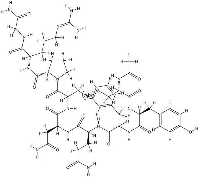 vasopressin, N-acetyl-Arg(8)- Structure