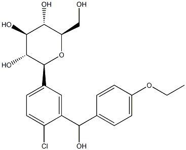 (2S,3R,4R,5S,6R)-2-(4-氯-3 - ((4-乙氧基苯基)(羟基)甲基)苯基)-6,1204222-85-4,结构式