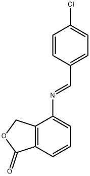 (E)-4-(4-chlorobenzylideneamino)isobenzofuran-1(3H)-one Structure