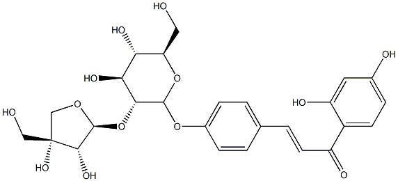 イソリキリチンアピオシド 化学構造式