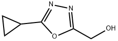 (5-シクロプロピル-1,3,4-オキサジアゾール-2-イル)メタノール 化学構造式