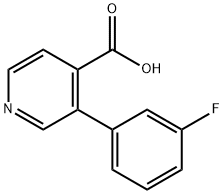 3-(3-Fluorophenyl)isonicotinic acid, 1214323-52-0, 结构式