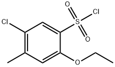 5-クロロ-2-エトキシ-4-メチルベンゼンスルホニルクロリド 化学構造式