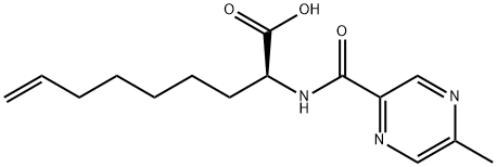 (S)-2-(5-甲基吡嗪-2-甲酰胺)NON-8-烯酸(ABT450中间体), 1216941-97-7, 结构式
