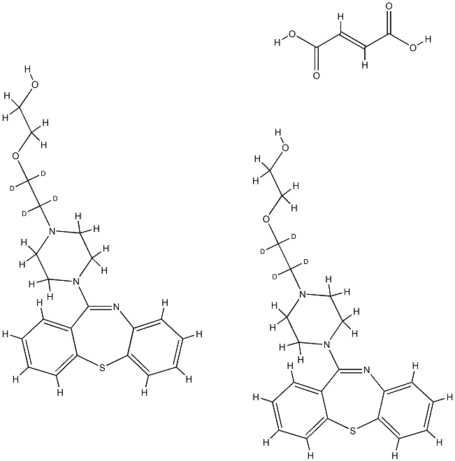 喹硫平-d4半富马酸盐, 1217310-65-0, 结构式