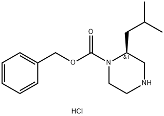 (S)-2-异丁基哌嗪-1-羧酸苯甲酯盐酸盐, 1217679-12-3, 结构式
