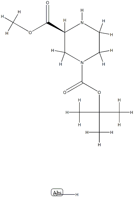 (S)-1-叔丁基3-甲基哌嗪-1,3-二羧酸酯盐酸盐, 1217702-80-1, 结构式