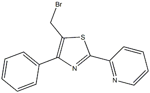 5-Bromomethyl-4-phenyl-2-(2-pyridyl)thiazole, 97% Structure