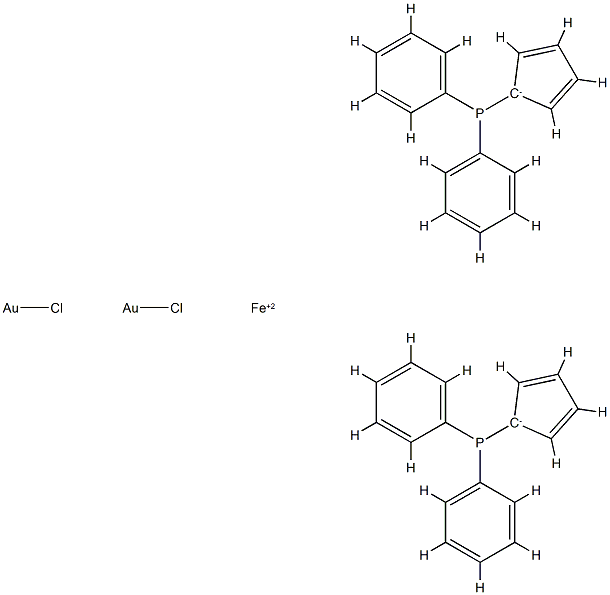 Bis(chlorogold(I)) [1,1′-bis(diphenylphosphino)ferrocene],95% Structure