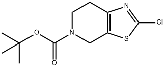 2-クロロ-6,7-ジヒドロチアゾロ[5,4-C]ピリジン-5(4H)-カルボン酸TERT-ブチル 化学構造式