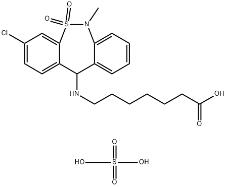 tianeptine sulfate 化学構造式