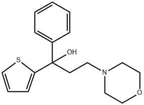 alpha-phenyl-alpha-2-thienylmorpholinepropan-1-ol  Struktur