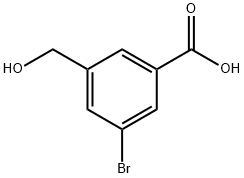 3-溴-5-(羟甲基)苯甲酸 结构式