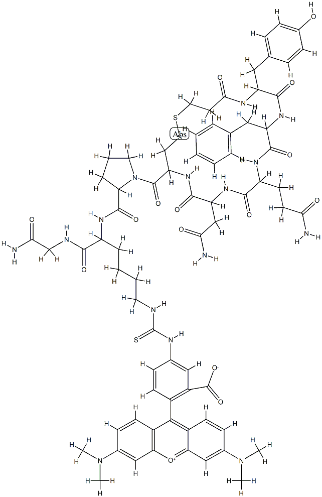 vasopressin, 1-deamino-(8-lysine(N(6)-tetramethylrhodamylaminothiocarbonyl))- Struktur