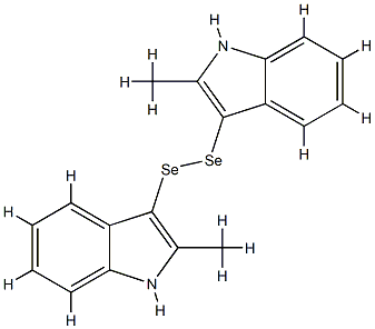 Bis(2-methyl-1H-indol-3-yl) perselenide 结构式
