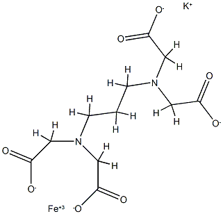 Ferrate(1-), N,N-1,3-propanediylbisN-(carboxy-.kappa.O)methylglycinato-.kappa.N,.kappa.O(4-)-, potassium, (OC-6-21)- Struktur