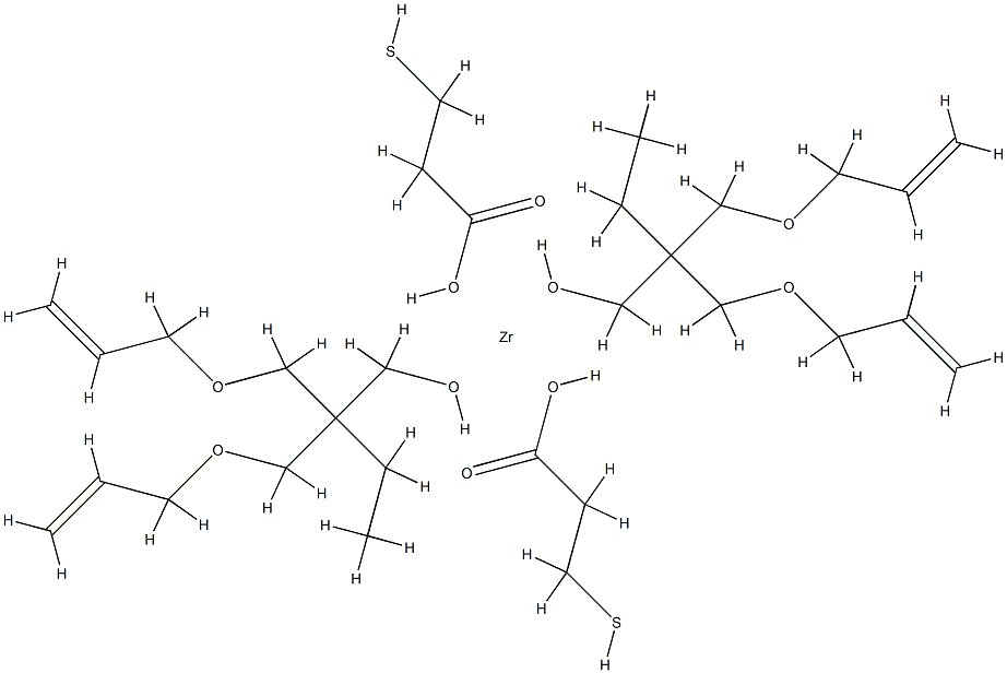 Zirconium, bis(3-mercaptopropanoato-.kappa.O)bis2-(2-propenyloxy-.kappa.O)methyl-2-(2-propenyloxy)methyl-1-butanolato-.kappa.O-|