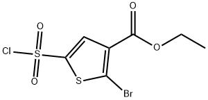 Ethyl2-bromo-5-(chlorosulfonyl)thiophene-3-carboxylate Struktur