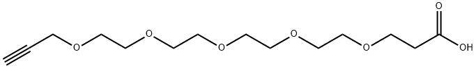 プロパルギル-PEG5-酸 化学構造式