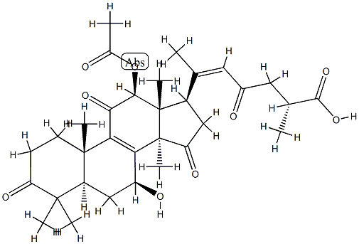 7Β-羟基灵芝烯酸 F, 1245946-62-6, 结构式