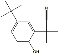 Benzeneacetonitrile, 5-(1,1-diMethylethyl)-2-hydroxy-α,α-diMethyl- Struktur