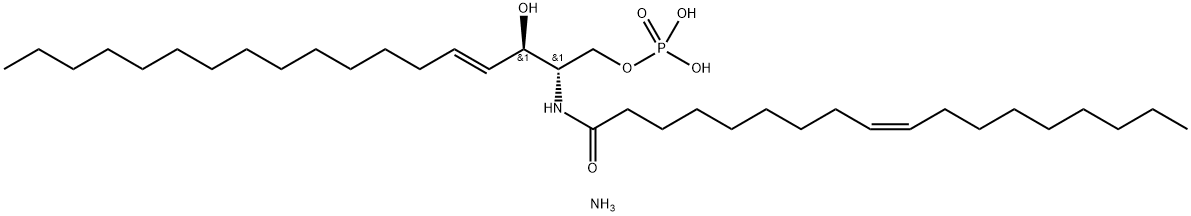 N-OLEOYL-CERAMIDE-1-PHOSPHATE (AMMONIUM SALT);C18:1 CERAMIDE-1-PHOSPHATE (D18:1/18:1(9Z)) 结构式