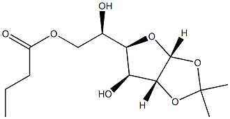 1-O,2-O-イソプロピリデン-6-O-ブチリル-α-D-グルコフラノース 化学構造式